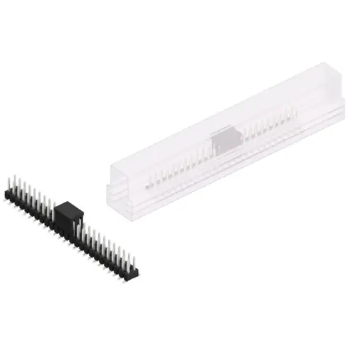 Stiftleiste, 50-polig, RM 2.54 mm, abgewinkelt, schwarz, SL11SMD05250ZBSM Preiswert