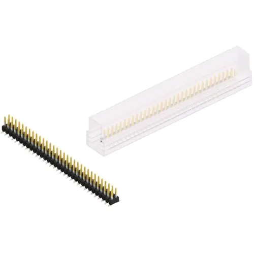 Schnäppchen Stiftleiste, 64-polig, RM 2.54 mm, abgewinkelt, schwarz, SL11SMD05264SSM