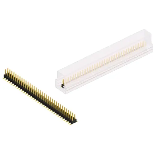 Stiftleiste, 68-polig, RM 2.54 mm, abgewinkelt, schwarz, SL11SMD05268GSM Markenprodukt