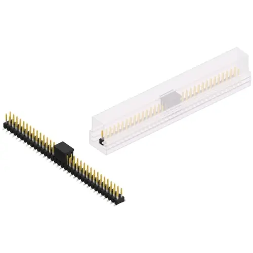 Stiftleiste, 68-polig, RM 2.54 mm, abgewinkelt, schwarz, SL11SMD05268SBSM Aktuell