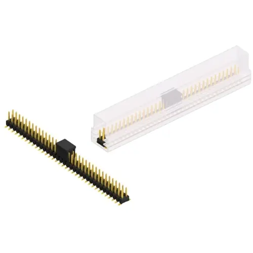 Stiftleiste, 70-polig, RM 2.54 mm, abgewinkelt, schwarz, SL11SMD05270GBSM Preiswert