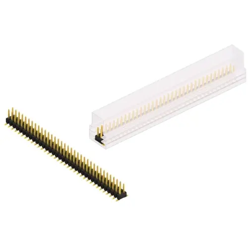 Preiswert Stiftleiste, 70-polig, RM 2.54 mm, abgewinkelt, schwarz, SL11SMD05270GSM