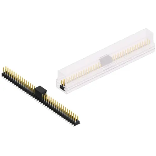 Top-Seller Stiftleiste, 72-polig, RM 2.54 mm, abgewinkelt, schwarz, SL11SMD05272SBSM