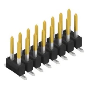 Neue Kollektion Stiftleiste, 16-polig, RM 2.54 mm, abgewinkelt, schwarz, 10049452