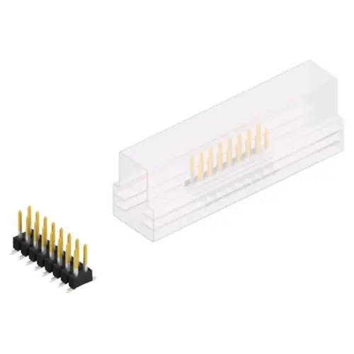 Stiftleiste, 16-polig, RM 2.54 mm, abgewinkelt, schwarz, 10049455 Zertifiziert