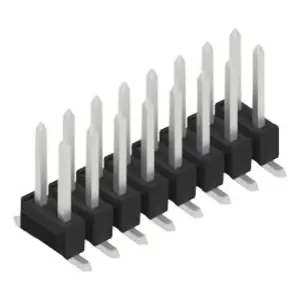 Preis Gesenkt Stiftleiste, 16-polig, RM 2.54 mm, abgewinkelt, schwarz, 10049456