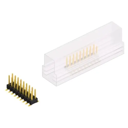 Begrenztes Angebot Stiftleiste, 18-polig, RM 2.54 mm, abgewinkelt, schwarz, 10049463