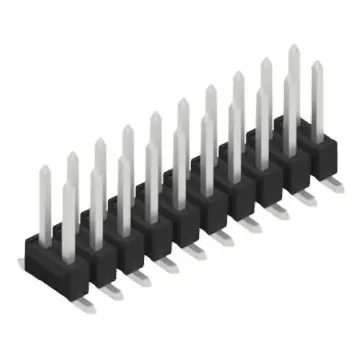 Stiftleiste, 20-polig, RM 2.54 mm, abgewinkelt, schwarz, 10049481 Bestseller