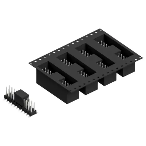 Highlight Stiftleiste, 22-polig, RM 2.54 mm, abgewinkelt, schwarz, 10049495