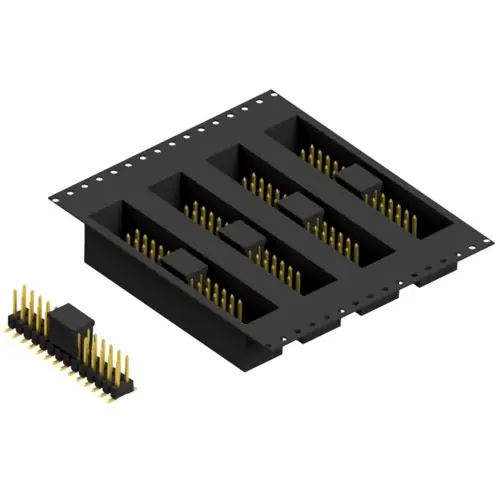 Stiftleiste, 28-polig, RM 2.54 mm, abgewinkelt, schwarz, SL11SMD06228GBTR Nur Für Kurze Zeit