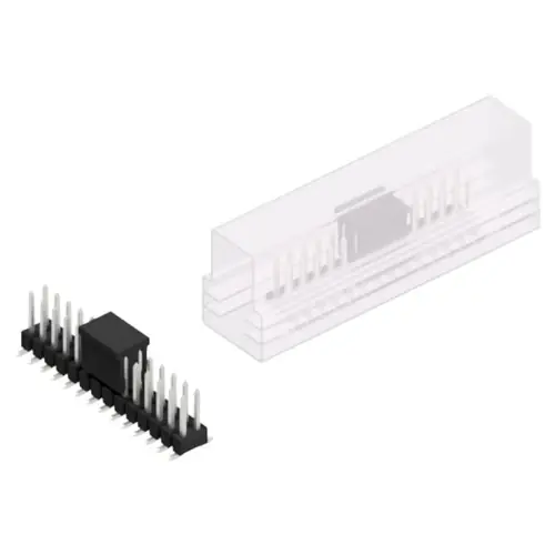 Ausverkauf Stiftleiste, 28-polig, RM 2.54 mm, abgewinkelt, schwarz, 10049530