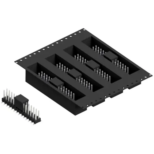 Stiftleiste, 28-polig, RM 2.54 mm, abgewinkelt, schwarz, SL11SMD06228ZBTR Jetzt Bestellen