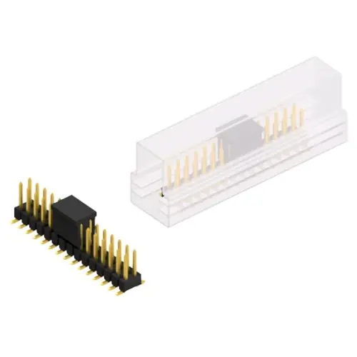 Stiftleiste, 30-polig, RM 2.54 mm, abgewinkelt, schwarz, 10049533 Kostenloser Versand