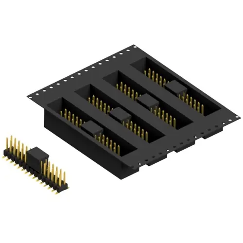Stiftleiste, 30-polig, RM 2.54 mm, abgewinkelt, schwarz, SL11SMD06230GBTR Kostenloser Rückversand