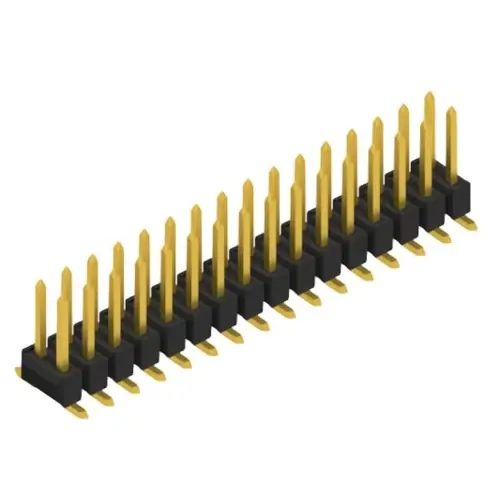 Stiftleiste, 32-polig, RM 2.54 mm, abgewinkelt, schwarz, 10049542 Preisreduziert