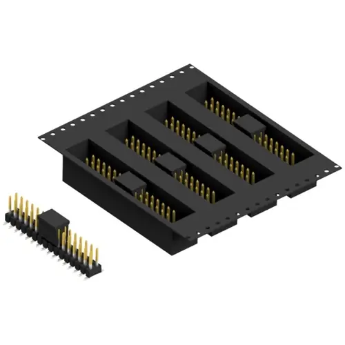 Stiftleiste, 32-polig, RM 2.54 mm, abgewinkelt, schwarz, SL11SMD06232SBTR Ausverkauf