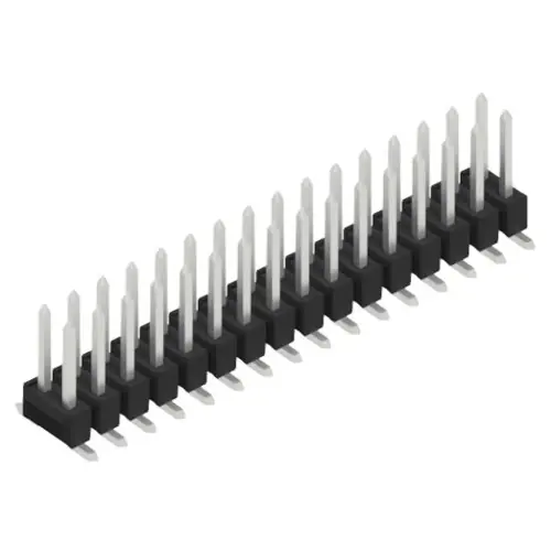 Kostenloser Versand Stiftleiste, 32-polig, RM 2.54 mm, abgewinkelt, schwarz, 10049549