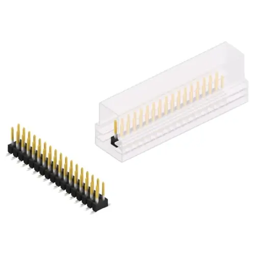 Markenware Stiftleiste, 34-polig, RM 2.54 mm, abgewinkelt, schwarz, 10049558