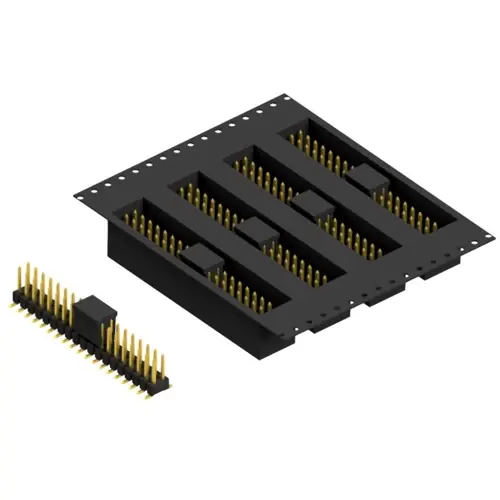 Stiftleiste, 38-polig, RM 2.54 mm, abgewinkelt, schwarz, SL11SMD06238GBTR Schnäppchen