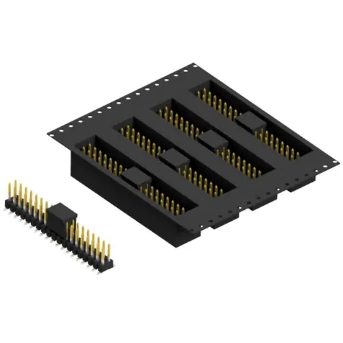 Preisknaller Stiftleiste, 38-polig, RM 2.54 mm, abgewinkelt, schwarz, SL11SMD06238SBTR