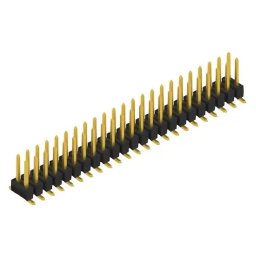 Stiftleiste, 46-polig, RM 2.54 mm, abgewinkelt, schwarz, SL11SMD06246G Garantierte Lieferung