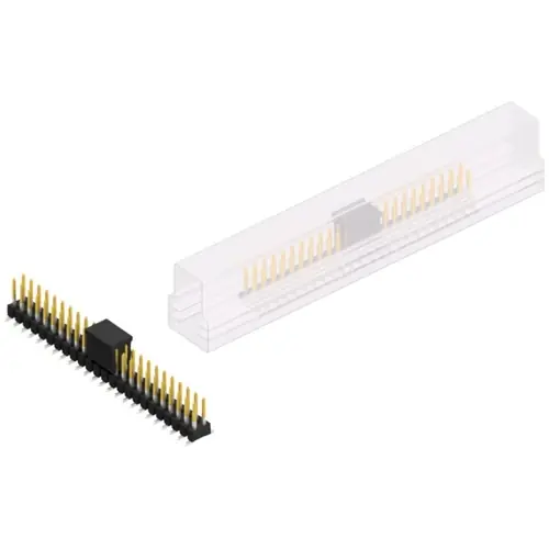 Stiftleiste, 48-polig, RM 2.54 mm, abgewinkelt, schwarz, SL11SMD06248SBSM Neuheit