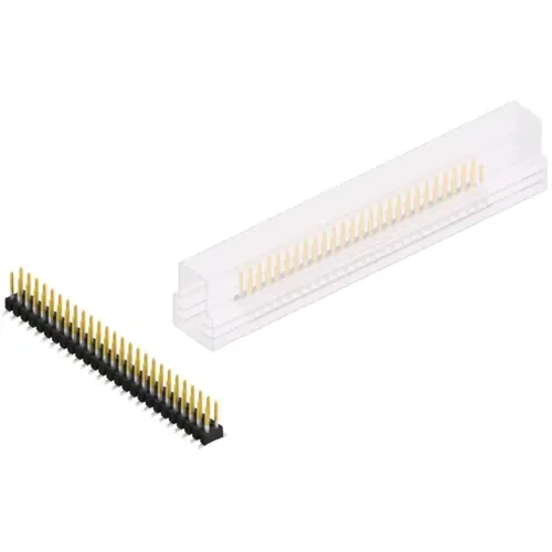 Stiftleiste, 52-polig, RM 2.54 mm, abgewinkelt, schwarz, SL11SMD06252SSM Preisknaller