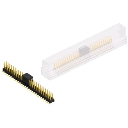 Stiftleiste, 54-polig, RM 2.54 mm, abgewinkelt, schwarz, SL11SMD06254GBSM Schnäppchen