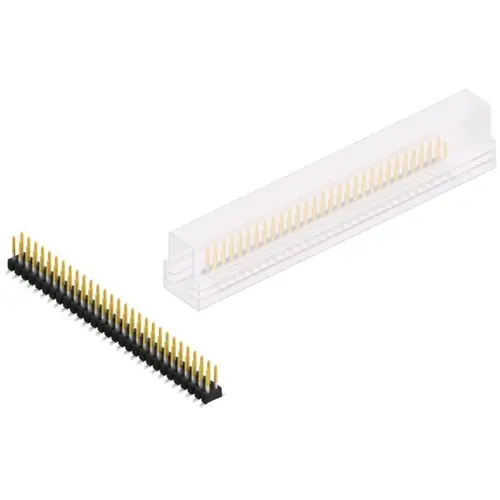 Stiftleiste, 58-polig, RM 2.54 mm, abgewinkelt, schwarz, SL11SMD06258SSM Bestseller