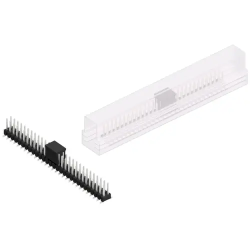 Begrenztes Angebot Stiftleiste, 58-polig, RM 2.54 mm, abgewinkelt, schwarz, SL11SMD06258ZBSM