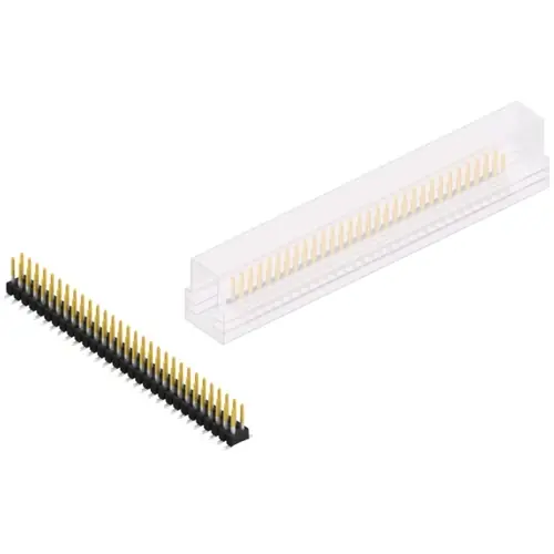 Letzte Chance Stiftleiste, 60-polig, RM 2.54 mm, abgewinkelt, schwarz, SL11SMD06260SSM