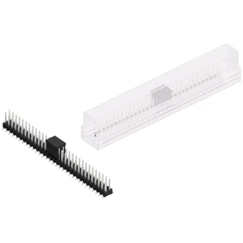 Stiftleiste, 62-polig, RM 2.54 mm, abgewinkelt, schwarz, SL11SMD06262ZBSM Jetzt Kaufen