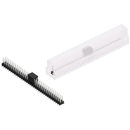 Echt Stiftleiste, 68-polig, RM 2.54 mm, abgewinkelt, schwarz, SL11SMD06268ZBSM