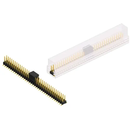 Stiftleiste, 70-polig, RM 2.54 mm, abgewinkelt, schwarz, SL11SMD06270GBSM Must-Have