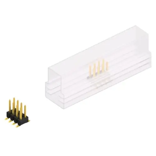 Günstig Stiftleiste, 8-polig, RM 2.54 mm, abgewinkelt, schwarz, 10049399