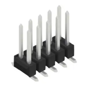 Stiftleiste, 10-polig, RM 2.54 mm, abgewinkelt, schwarz, 10049633 Schneller Versand