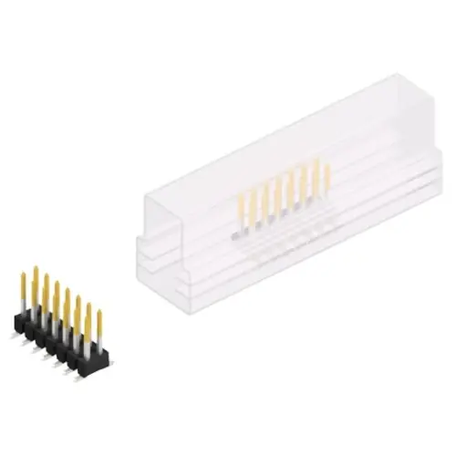 Stiftleiste, 14-polig, RM 2.54 mm, abgewinkelt, schwarz, 10049657 Markenprodukt