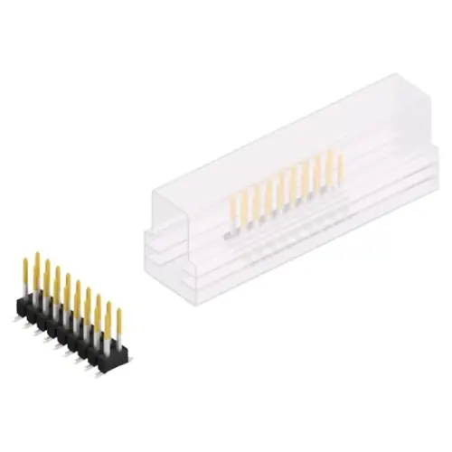 Sofort Bestellen Stiftleiste, 18-polig, RM 2.54 mm, abgewinkelt, schwarz, 10049682