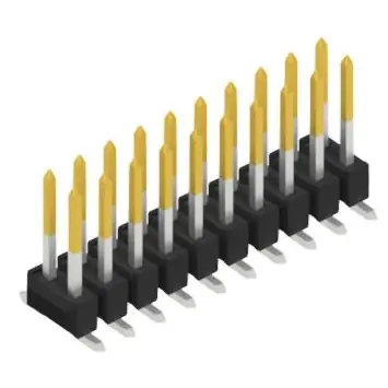 Stiftleiste, 20-polig, RM 2.54 mm, abgewinkelt, schwarz, 10049692 Preisreduziert