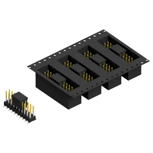 Stiftleiste, 20-polig, RM 2.54 mm, abgewinkelt, schwarz, 10049695 Neu Im Sortiment