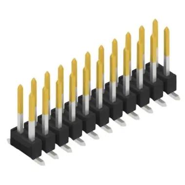 Schnäppchen Stiftleiste, 22-polig, RM 2.54 mm, abgewinkelt, schwarz, 10049705