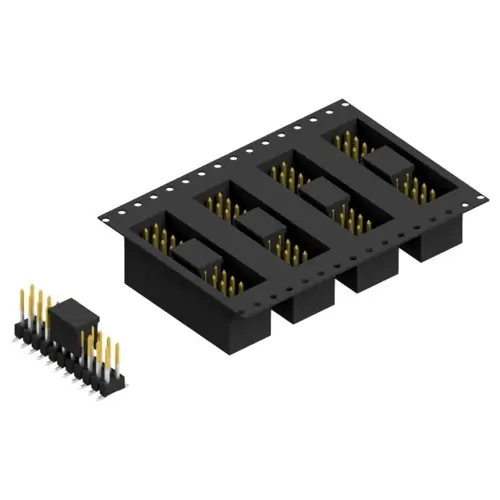 Stiftleiste, 22-polig, RM 2.54 mm, abgewinkelt, schwarz, 10049707 Schneller Versand