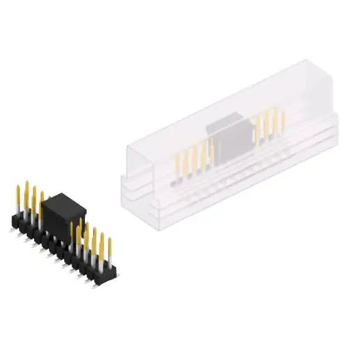 Stiftleiste, 24-polig, RM 2.54 mm, abgewinkelt, schwarz, 10049719 Schneller Versand