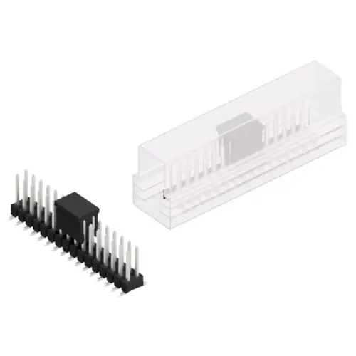 Versand Am Gleichen Tag Stiftleiste, 32-polig, RM 2.54 mm, abgewinkelt, schwarz, 10049762