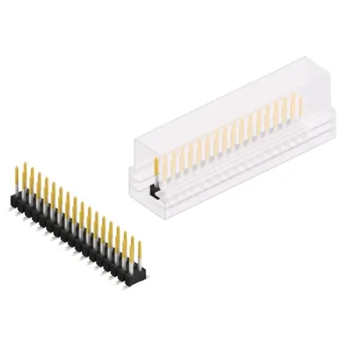 Stiftleiste, 34-polig, RM 2.54 mm, abgewinkelt, schwarz, 10049769 Sonderangebot