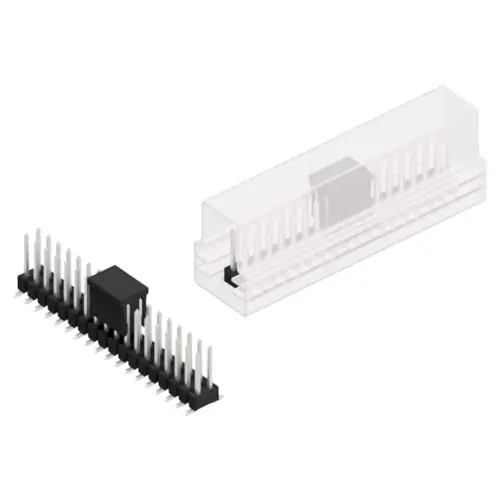 Stiftleiste, 36-polig, RM 2.54 mm, abgewinkelt, schwarz, 10049781 Zertifiziert