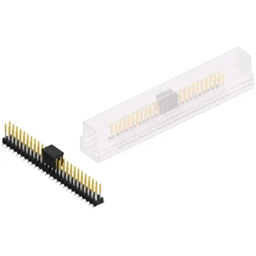 Stiftleiste, 52-polig, RM 2.54 mm, abgewinkelt, schwarz, SL11SMD07852SBSM Echt