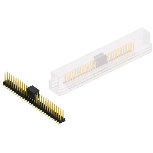 Bestpreis Stiftleiste, 54-polig, RM 2.54 mm, abgewinkelt, schwarz, SL11SMD07854GBSM