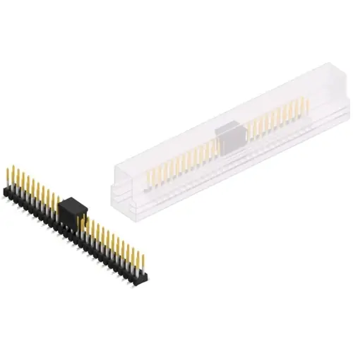 Stiftleiste, 54-polig, RM 2.54 mm, abgewinkelt, schwarz, SL11SMD07854SBSM Sonderaktion