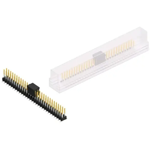 Stiftleiste, 58-polig, RM 2.54 mm, abgewinkelt, schwarz, SL11SMD07858SBSM Kracherpreis